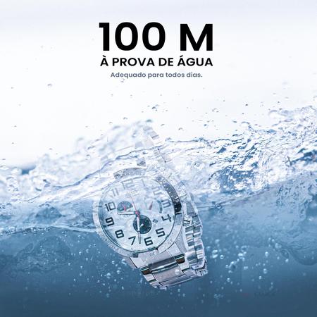 Imagem de Relógio Masculino Magnum Prata Cronógrafo Original Prova D'água Garantia 2 anos