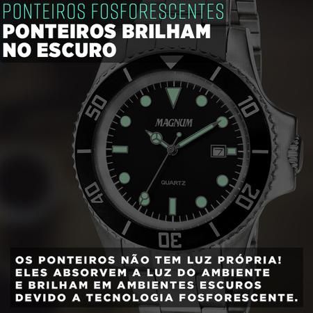 Relógio Magnum Masculino Prata Top 2 Anos Garantia Original - AliExpress
