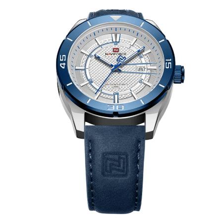 Imagem de Relógio Masculino Naviforce Pulseira Couro Azul NF9209