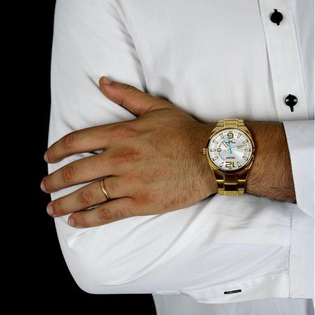 Imagem de Relógio Masculino Orient Analógico Dourado Aço MGSS1159 S2KX
