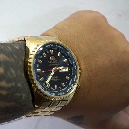 Imagem de Relógio Masculino Orient Automático Dourado Social Original Prova D'água Garantia 1 ano 469GP057FP1KX