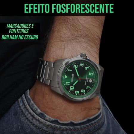 Imagem de Relógio Masculino Orient De Pulso Fundo Verde 