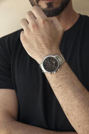Imagem de Relógio Masculino Prata Saint Germain Chrono Black Silver 42mm