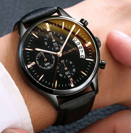 Relógio Masculino Preto Black Motion Design Quartz - YAZOLE