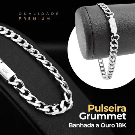 Imagem de Relogio masculino prova dagua aço inox analogico prata kit social estiloso moderno casual elegante + corrente + pulseira