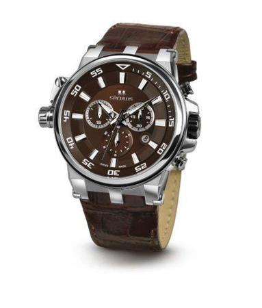 Rel gio Masculino Seculus Swiss Made Pulseira de Couro Cole o