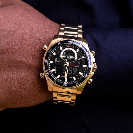 Imagem de Relógio Masculino Technos Dourado Ts Digiana Cronógrafo Original Prova D'água Garantia 1 ano BJK626AB1D