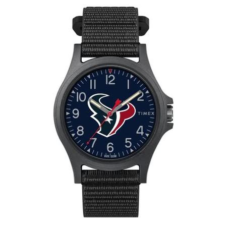 Imagem de Relógio masculino Timex NFL Pride 40 mm - Houston Texans com pulseira preta FastWrap
