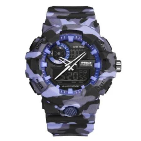 Imagem de Relógio Masculino Weide Anadigi Wa3J8007 - ul Camuflado