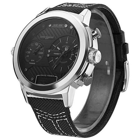 Imagem de Relógio Masculino Weide AnaDigi WH-6405 Preto e Prata