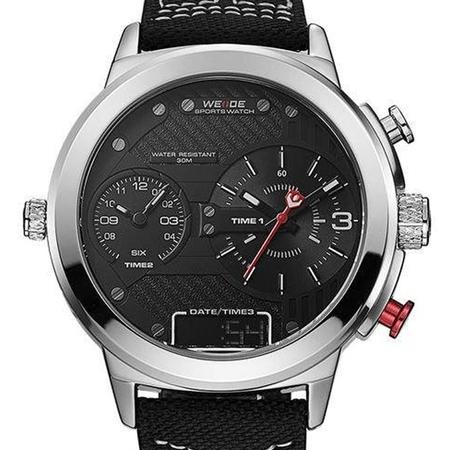 Imagem de Relógio Masculino Weide AnaDigi WH-6405 Preto e Prata