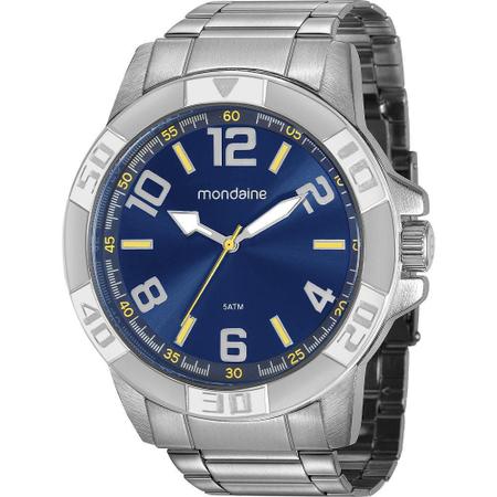 Imagem de Relógio Mondaine Masculino Prata 99369G0MVNE2 Analógico 5 Atm Cristal Mineral Tamanho Grande