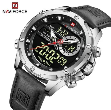 Imagem de Relógio Naviforce Esportivo Pulseira de Couro Social Luxo