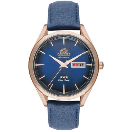 Imagem de Relógio Orient Automático Masculino F49RC003 D1DX Pulseira de Couro Azul
