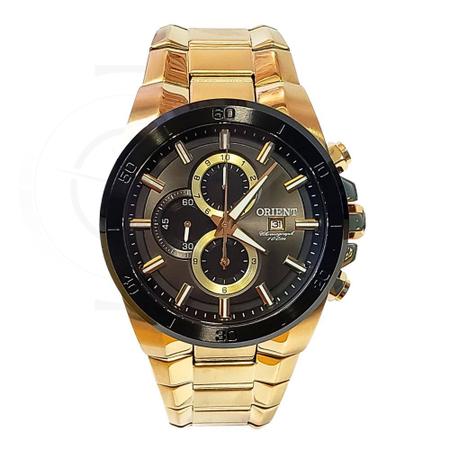 Imagem de Relógio Orient Masculino Dourado Cronógrafo MGSSC004 G1KX