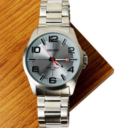 Imagem de Relógio Orient Masculino Prata Fundo Branco Mbss1289 G2sx