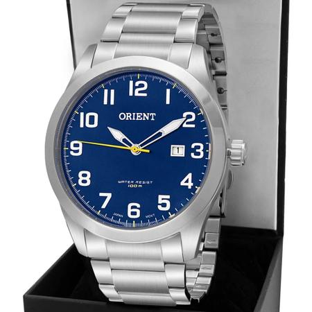 Imagem de Relógio Orient Mostrador azul c/ Números Masculino MBSS1360 D2SX