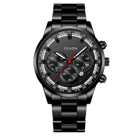 Imagem de Relógio Original Fulaida Masculino Pulseira Aço Inox Preto