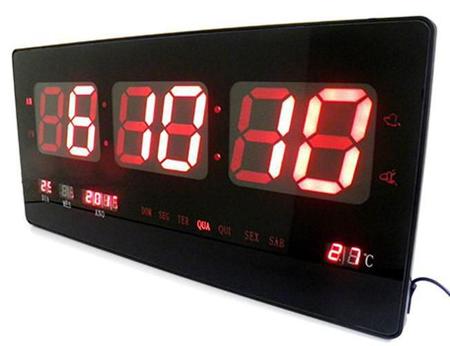 Imagem de Relógio Parede Digital Led Alarme Data Termômetro Calendário