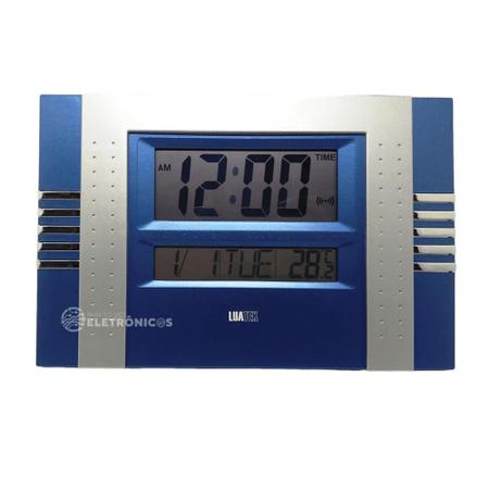 Imagem de Relógio Parede Digital Temperatura E Calendário Possui Números Grandes ZB3002AZ