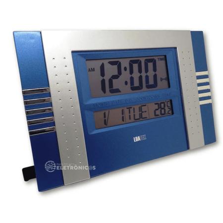 Imagem de Relógio Parede Digital Temperatura E Calendário Possui Números Grandes ZB3002AZ