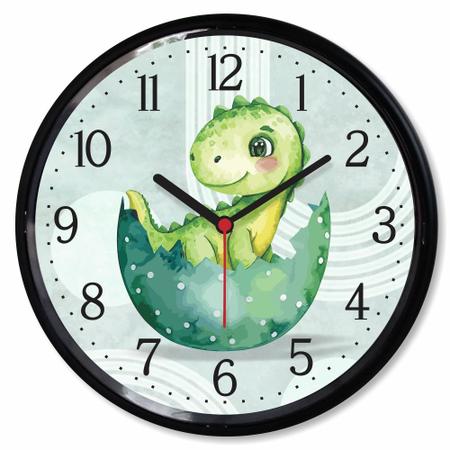 Imagem de Relógio Parede Dinossauro Tiranossauro Rex Decoracao Quarto Infantil Criança Sala Cozinha Presente