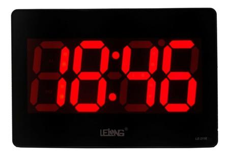 Imagem de Relógio Parede Mesa Led Digital LE-2116 Lelong Temperatura Calendário Alarme