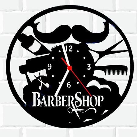 Imagem de Relógio Parede Vinil LP ou MDF Barber Shop Barbearia 8