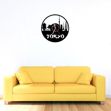 Relógio Parede Vinil LP ou MDF Tokyo Japão Cidade - 3D Fantasy Imagem de Relógio Parede Vinil LP ou MDF Tokyo Japão Cidade