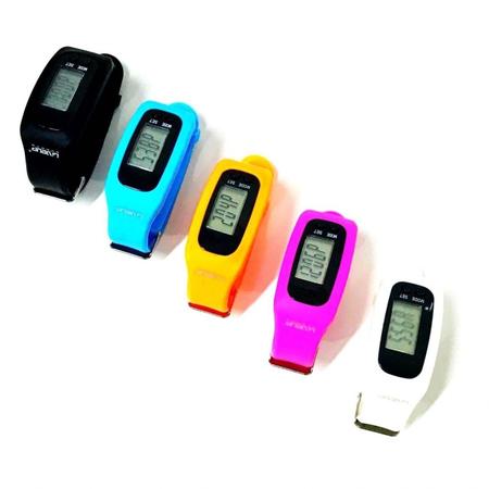 Imagem de Relógio pedômetro contador de passos e calorias branco - Liveup