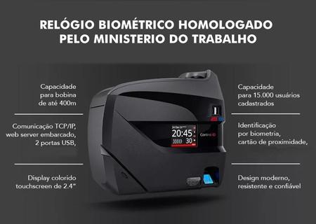 Imagem de Relógio Ponto Biométrico Digital + Software Homologado + Nf