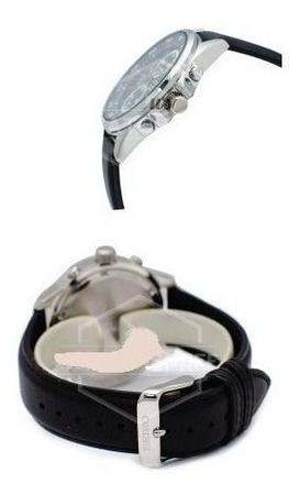 Rel gio Pulseira de Couro Sports Seiko Cron grafo Sks635 P1