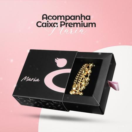 Imagem de Relógio Quartz Feminino Folheado a Ouro 18k + Colar e Pulseira Berloque