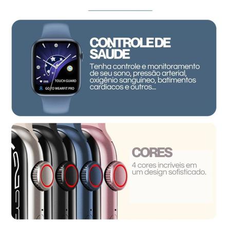 Relogio Digital Full Touch Faz e Recebe Chamadas Com Carregador