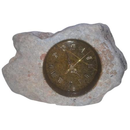Imagem de Relógio Rústico Quartz Numerais Algarismo Romano De Pedra Natural