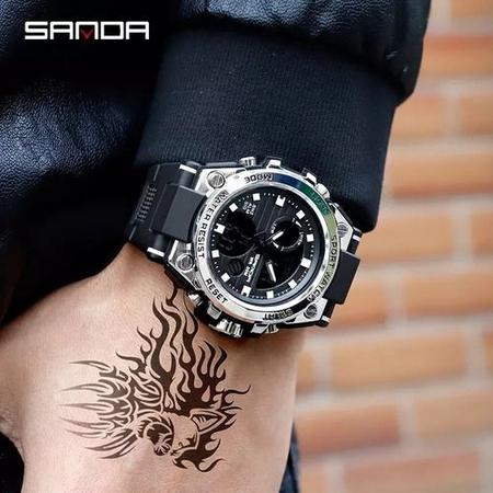 Compre SANDA Top Brand Relógios Masculinos Esportes Militares LED