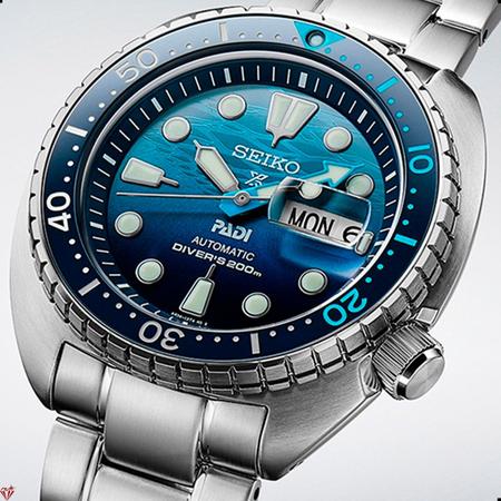 Rel gio Seiko PADI King Turtle Prospex Mar Autom tico Azul SRPK01