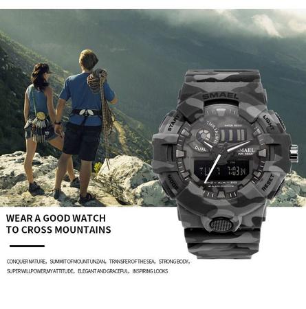 Rel gio SMAEL 8001 Camuflagem Ex rcito Prova D gua Rel gio