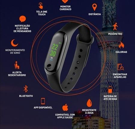 Relógio Smart Band Tóquio Android/IOS Preto - Atrio - ES264 - Multi