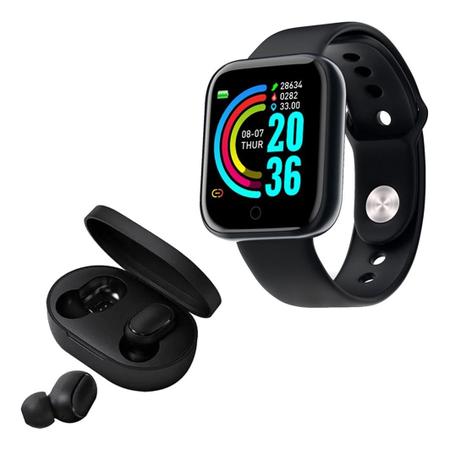 Relógio Digital Masculino D20 + Fone De Ouvido Sem Fio - 01Smart -  Smartwatch e Acessórios - Magazine Luiza