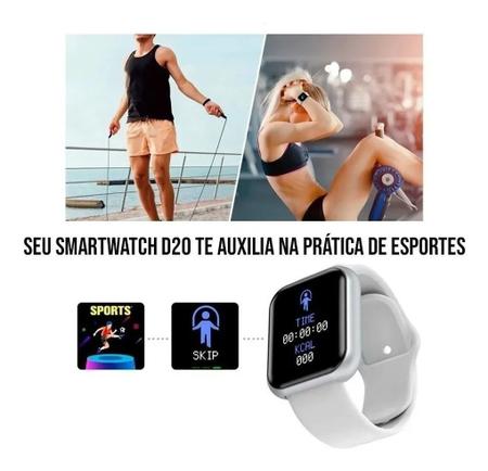 Relógio Smart Watch Digital D20 Masculino / Feminino + Fone S/fio - 01Smart  - Smartwatch e Acessórios - Magazine Luiza