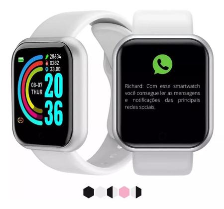 Relógio Smart Watch Digital D20 Masculino / Feminino + Fone S/fio - 01Smart  - Smartwatch e Acessórios - Magazine Luiza