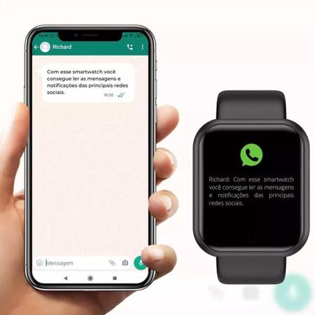 Relógio Smart Digital D20 Original Masculino E Feminino - 01Smart -  Smartwatch e Acessórios - Magazine Luiza
