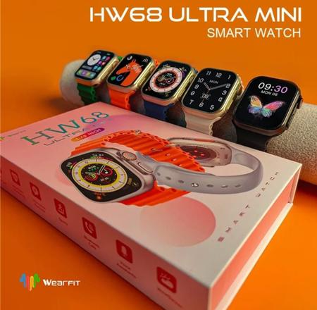 Relógio Smart Digital Preto HW68 Ultra Mini Duas Pulseiras ...