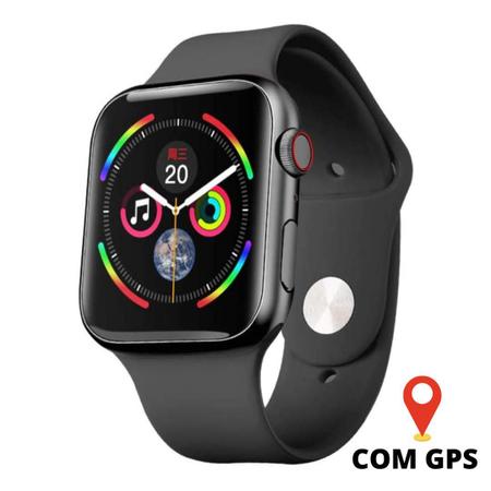 relógio smartwatch iwo 9 série 4 gps ios android 44mm