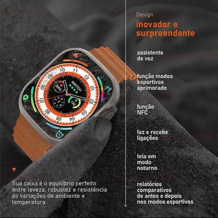 Imagem de Relógio Smart Watch Serie 8 W68 Mini Ultra Nfc Pulseira Extra Pelicula Tela 41mm Original Kit