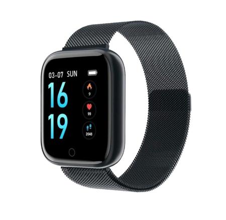 Relógio Smart Watch T80 Preto + 2 Pulseiras + Fone +película