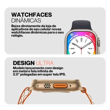 Relógio Smartwatch Feminino 40mm Watch Mini Series 8 - 2023