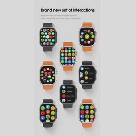 Imagem de Relógio Smartwatch 2 Pulseiras 49M Ultra 9 Gps Siri NFC Academia Esportes Fitness