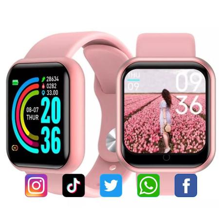 Smartwatch D20/y68 Sistema Android e Ios, Aplicativo + Pulseira - Smart  Watch - Smartwatch e Acessórios - Magazine Luiza